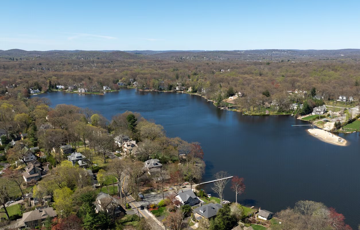 Aerial view of Mountain Lake